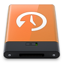 Orange Time Machine W Icon 128x128 png